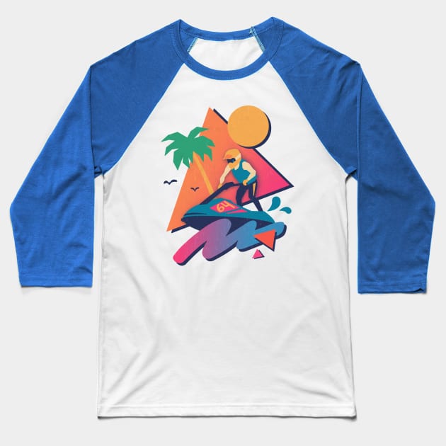 Wave Runner Baseball T-Shirt by TheChild